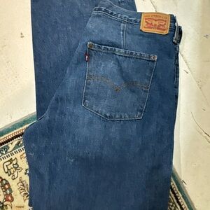 Levi's Relaxed Fit Barrel Leg Dark Blue Denim Jeans